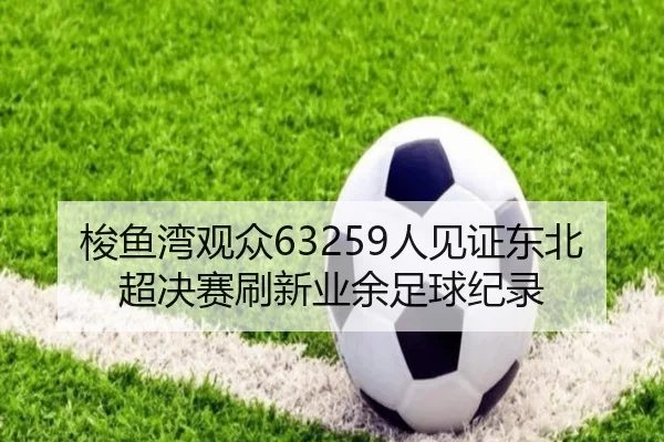 梭鱼湾观众63259人见证东北超决赛刷新业余足球纪录 | mksports